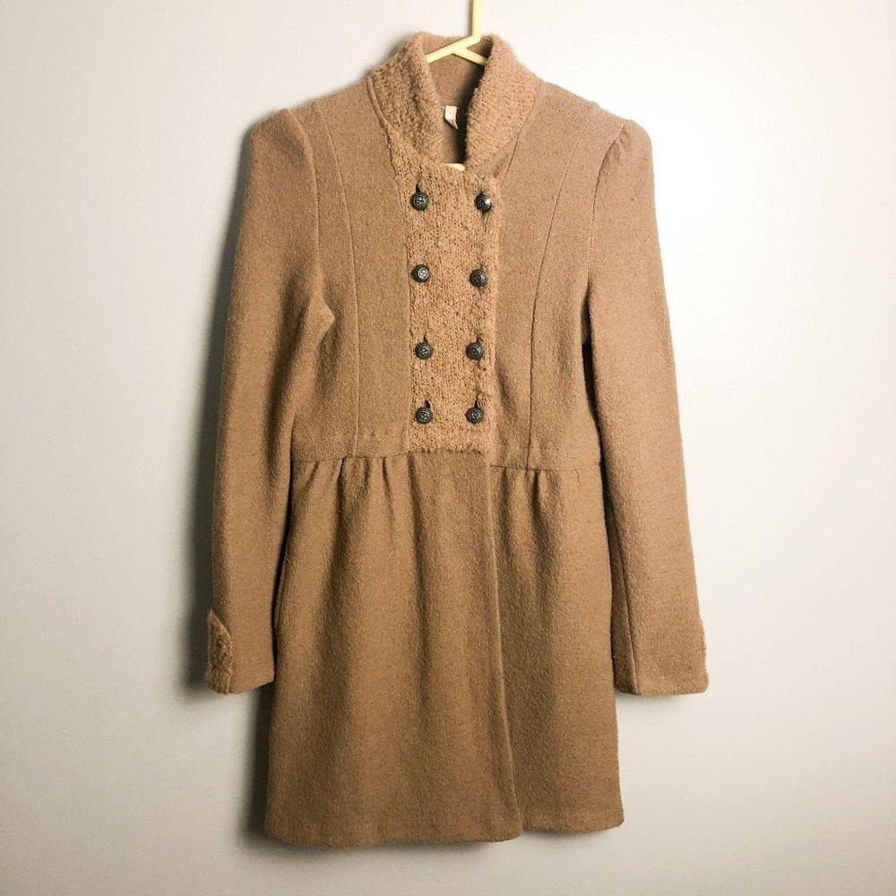 Moth Wool Double Breasted Trench Coat
